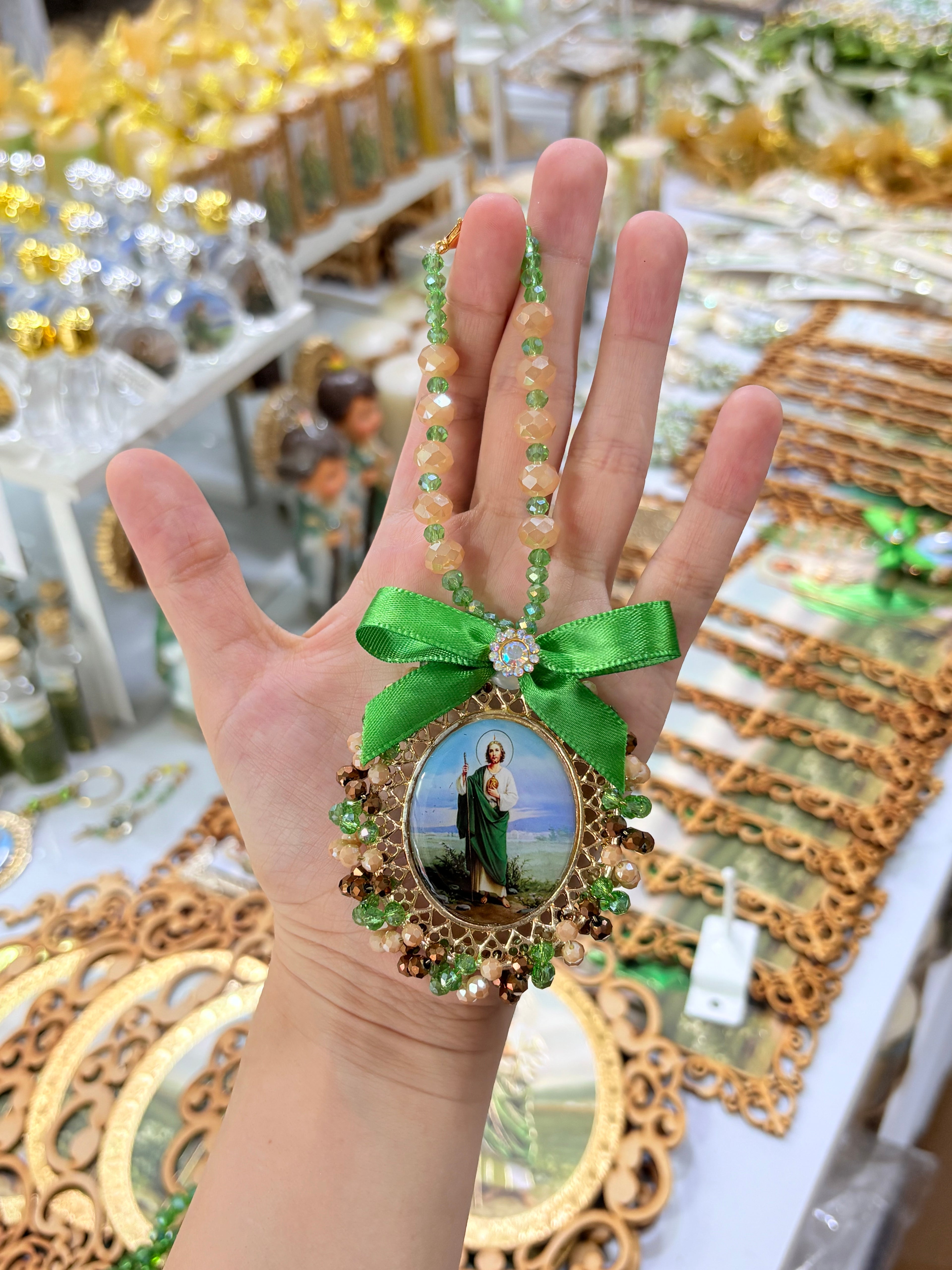 Bendicion Cristales Medalla Grande San Judas Tadeo