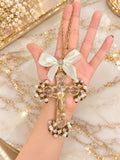 Bendicion Cruz Bordada con Cristales y Perlas